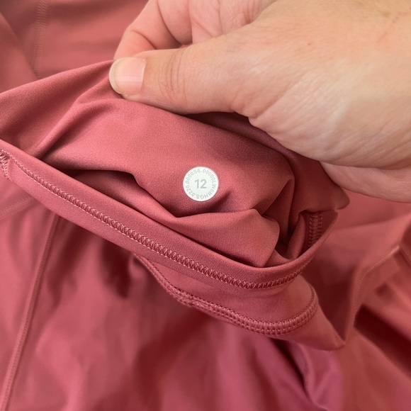 Lululemon Fast and Free High Rise Crop Color Cherry Tint Size 12 - Picture 2 of 9
